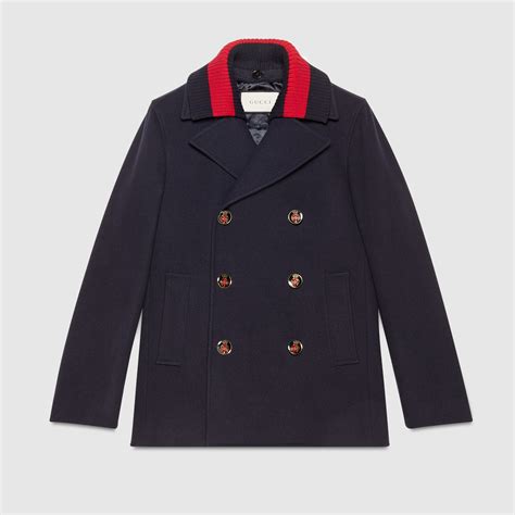 gucci wool jacket mens|gucci women's pea coat.